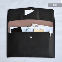 가죽 A4 서류 파우치 파일 클러치 포켓 도큐먼트 케이스 홀더 파일철 화일, 블랙