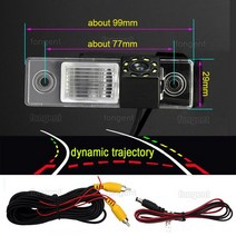 자동차 전방 카메라 자동차 후면보기 후방 주차 카메라 모니터 CHEVROLET EPICA/LOVA/AVEO/CAPTIVA/CRUZE/LACETTI HRV/SPARK 무선, 05 Dynamic Trajectory