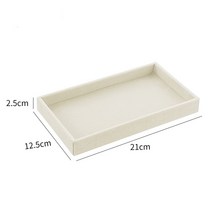 보석함 주얼리 케이스 악세사리 보관함 자개함 엔틱 화장대 트레이 그레이 벨벳 스택 보석 디스플레이 트레, 한개옵션1, 10 Beige-5