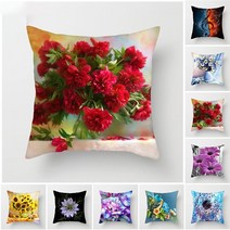 등쿠션 침대 플라워 베개 다채로운 커버 해바라기 장미 민들레 커버 자동차 홈, 40x40cm, 268