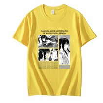 청춘 돼지는 바니걸 선배의 꿈을 꾸지 않는다 사쿠라지마 마이 반팔 티셔츠 굿즈 남녀공용