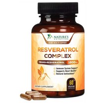 해외 Natures Nutrition Resveratrol 1800mg 레스베라트롤, 1개, 120정, 120정