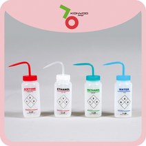 PFA 라벨 광구세척병 Labeled Wide Mouth Wash Bottles, 4색, 500ml