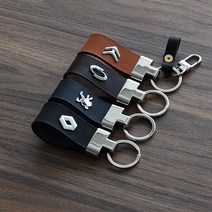 카퓨어 자동차 키링 차량용 열쇠고리 명품 가죽 키홀더, 엠블럼 가죽 키링, 24.푸조(무료증정)