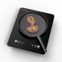 인덕션 쿠커 전자기 고화로 더블 쿡탑 온도 조절 가능 호브 전원 마그네틱 핫 플레이트, 01 Black_02 미국