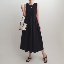 자체제작 코튼 플레어 레이어드 나시 롱원피스 빅사이즈가능 국내제작