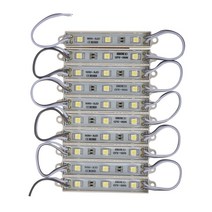 1*10pcs 5050 SMD 3 LED 모듈 LED 스트립 스트링 라이트 워터 푸시 DC 12V Cool White, 보여진 바와 같이, 하나