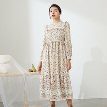 써스데이아일랜드 겨울 웨스트 작은 꽃무늬 원피스 T218MOP231W