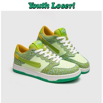 스보드링 YOUTHLOSER 메론 햄버거 슈즈 남성 같은스타일 트렌드한 신발 리얼가죽 보이핏 볼륨 4767626156