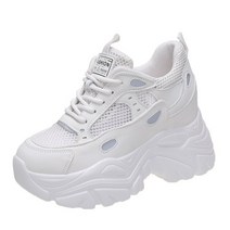패션 운동화 여성 플랫폼 웨지 스니커즈 Chunky Shoes 여성용 9CM 메쉬 여름 숨겨진 힐 슈즈 봄 가을 워킹