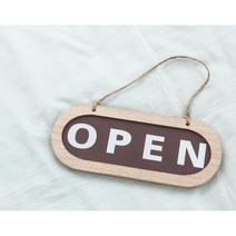 빈티지감성 네추럴심플 오픈사인보드 오픈선물 식당 개업선물 가게오픈 센스있는 소품