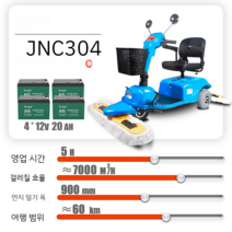 바닥 청소차 마트카트 습식 탑승식 청소장비 시속 60km, JNC304 4~5시간 동안 지속