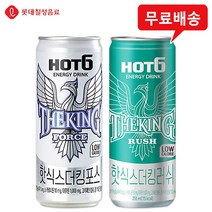 롯데 핫식스 더킹 12캔 (포스6+러쉬6) /에너지 드링크/무배, 355ml