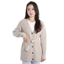 Wekoreago 울 벨트 여성 가디건