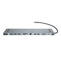 베이스어스 알루미늄 합금 USB 허브 GATSX-G0G, 다크 그레이