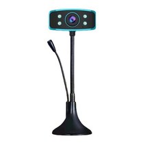 웹켐 스터디 방송용 노트북 캠 웹캠 화상회의 1080p hd usb web cam 카메라 with 마이크 데스크탑 컴퓨터 pc 야간 투시경 라이브 방송 회의용, 푸른