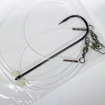 니켄 광어다운샷채비 단차조절 롱스트레이트훅 3개입, 롱스트레이트훅 4호