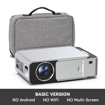 프로젝터 ALSTON T6 미니 led 프로젝터 지원 4K 3D 안드로이드 WiFi 폰, 협력사, 기본 버전-실버, 영국 플러그