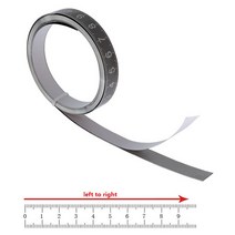 1/2/3m 스테인레스 스틸 마이 터 트랙 테이프 측정 자기 접착 메트릭 스케일 눈금자 녹 방지 내구성 및 내마모성 눈금자 자동줄자, 왼쪽에서 오른쪽으로, 1미터