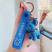 도베르만 강아지 미니 사이드 테이블 패션 펑크 French bulldog keychain pu leather dog keychains for women 가방 펜던트 보석 남자, 236 블루