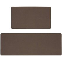 크로스 보더 PVC 주방 전용 매트 방수 미끄럼 방지 발 매트 두께 8mm, 브라운