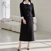 모노앳디 띠네 버튼 카라 원피스