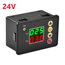디지털 타이머 T2310 DC 12V 24V AC 110V 220V 프로그래밍 가능 시간 지연 스위치 릴레이 오픈 제어 모듈 버저가 있는 On/Off, [02] DC 24V greenred