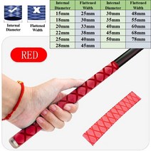 전선열수축튜브 전기튜브 투명낚시 막대에 대 한 Anti-slip 열 수축 튜브 DIY 라켓 슬리브 전기 절연 5 색, 04 Red_01 15mm_02 1M