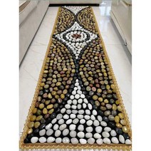 50대아빠생일선물 천연 자갈 발바닥 지압판 지압 매트, 도로 모양 40x150 cm