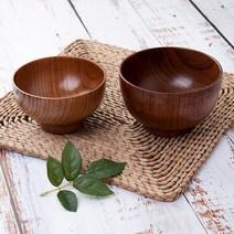 천연 옻칠 나무 밥그릇 국그릇 (2size) 우드볼, M