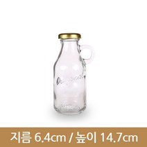 유리병 주스병 손잡이쥬스 200ml 38파이, 핑크, 1개