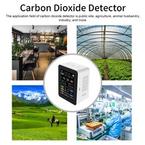 Tuya 와이파이 지능형 공기질 검출기 PM2.5 CO2 TVOC 온도 6 In 1 앱 리모트보기, 한개옵션1, 02 Black