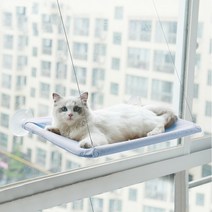 고양이창문해먹 캣 장난감 애완동물 고양이 해먹 걸이식 침대 편안한 맑은 창문 좌석 새끼 등반 애완 동물, 1.Blue
