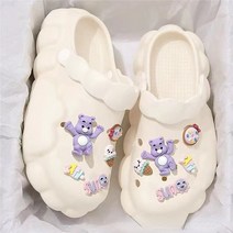 여름 샌들 슬리퍼 봄 귀여운 구름 구멍 신발 여성 나막신 외부 착용 미끄럼 방지 두꺼운 바닥 패키지 헤드 모델