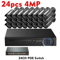 Gadinan 불릿 IP POE 보호 카메라 시스템 야외 스마트 홈 CCTV 레코드 감시 키트 H.265 NVR 32CH 8MP, 05 24pcs 4MP Cameras_01 8t