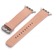 NUBASE 애플워치 8 호환 레트로 앱송 가죽 스트랩 싱글투어 + 필름 1P (41/45/49mm), 44mm, 핑크샌드