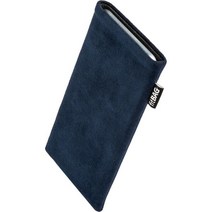 fitBAG 클래식 블루 샤오미 미 믹스 3용 커스텀 테일러드 슬리브 | 독일제 디스플레이 클리닝용 극세사 안감이 있는 알칸타라 정품 파우치 케이스 커버