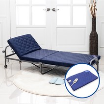 라꾸라꾸베드 미니침대 1인용 간이 싱글 온열 전기매트 포함, 네이비(매트리스커버)