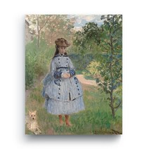 엘티에프티 캔버스 명화 그림액자 - 클로드 모네 - 소녀와 강아지 (Girl with Dog), 4. F_캔버스 15호(65cm x 53cm)