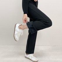 마이시즌 여성 땀난다 일자 융털 팬츠 슬랙스 겨울 안감 따뜻
