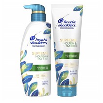 Head and Shoulders 헤드앤숄더 슈프림 스칼프 댄드러프 너우리쉬 스무스 호호바오일 샴푸 컨디셔너 세트