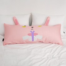 애니멀 순면 40수 어린이 35X90 롱쿠션 커버, 토끼