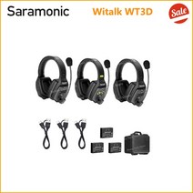무선마이크 방송용 ASMR 스튜디오 핸디 Saramonic Witalk WT5D 전이중 통신 무선 헤드셋 축구 해양 인터콤 보트 코치 마이크, 8.Witalk WT3D