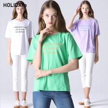 홀리다야 라이프 심플 반팔 티셔츠
