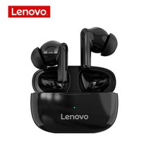 원래 lenovo ht05 tws 블루투스 호환 이어폰 무선 이어 버드 스포츠 헤드폰 마이크 터치 컨트롤이있는 스테레오 헤드셋, Black