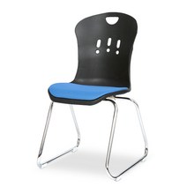 체어포커스 킹스 고정의자 KS700-FW, 바디(블랙), 방석(블루)