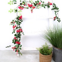 마쉬매리골드 조화 고속터미널 꽃 시장 장미꽃 가랜드 180cm, PINK (YF191007)