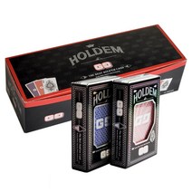 프리미엄 홀덤카드 9종 엠보싱 발포원단 트럼프카드 플레잉카드 포커칩 텍사스홀덤, 6_GG블랙에디션, 12p(블루6p+레드6p)