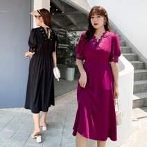 빅 사이즈 봄 여름 가을 반팔 원피스 통통 레이스 77 김민경쇼핑몰 88 여성 코디