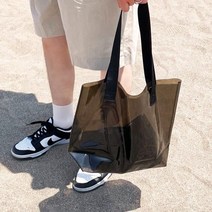 데일리가방 pvc 숄더백 여성 에코백 여름 쇼핑 가방 컬러가방 투명pvc백 대학생숄더백 대학새내기가방 투명가방